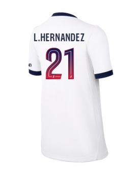 Paris Saint-Germain Lucas Hernandez #21 Maglia Gara Trasferta Repliche 2026-27 Donna Maniche Corte Paris Saint-Germain Lucas Hernandez #21 Maglia Gara Trasferta Repliche 2026-27 Donna Maniche Corte